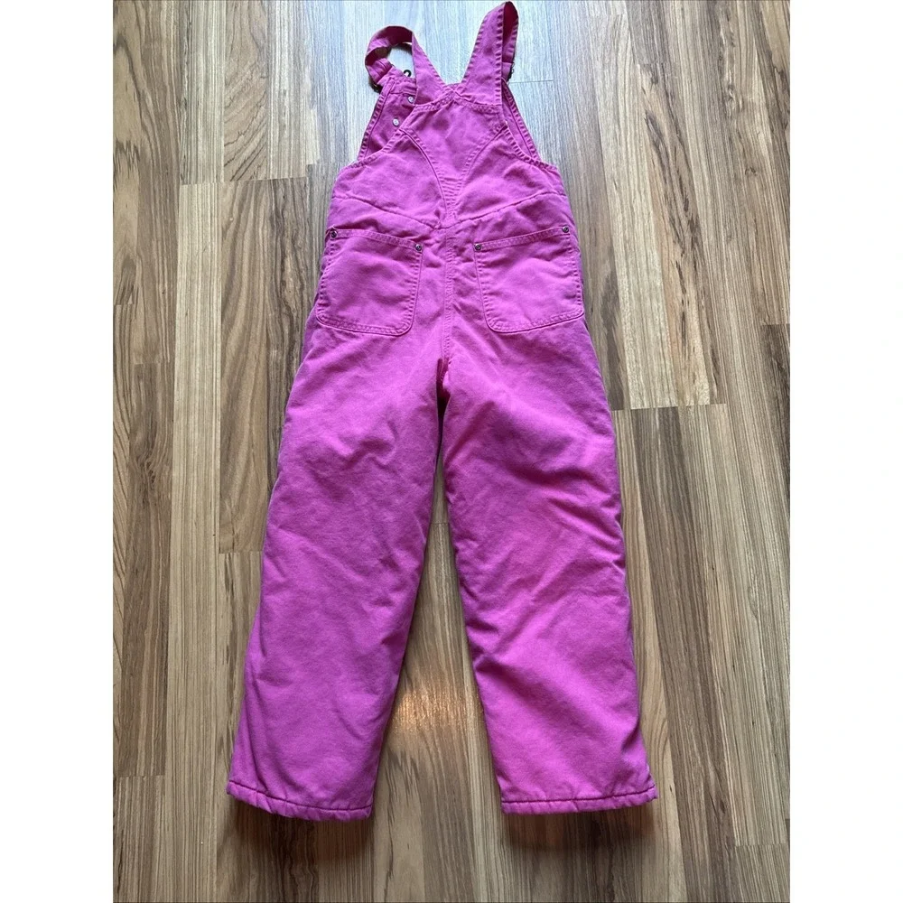 Youth Carhartt Insulated Overalls Coveralls Rare Bibs Girls Size 8 Rose Pink